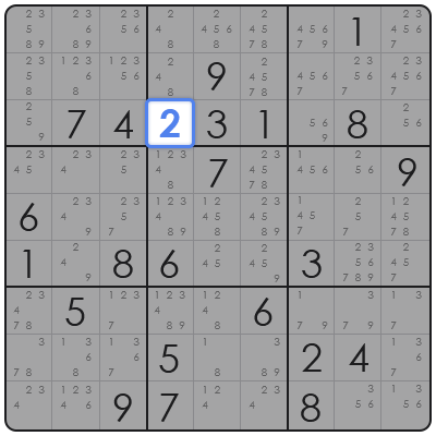 sudoku with auto candidate mode